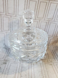 Heavy Clear Glass Covered Candy Dish