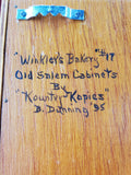 Wooden Winkler's Bakery 1800 #17 "Old Salem Cabinets" by Kountry Kopies