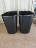Two Rubbermaid 2956 7-Gal Trash Cans