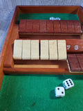 Solid Wood Shut the Box Strategic Numbers Game