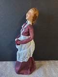 (P) Byers' Choice Carolers Signed "Woman with Cameo Pin" Figurine AS IS—READ DESCRIPTION CAREFULLY**