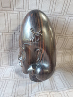 Carved Wooden Bust of Woman