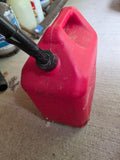 5 Gal Plastic Gas Can (small amount of gas in can)