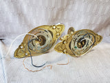 Pair of Brass Wall Sconces UNTESTED