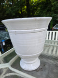 Large White Glazed Terracotta Urn Style Planter (T)
