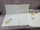 6 Piece Fabric Pineapple Placemats and Napkin Set