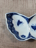 Andrea by Sadek Style Blue and White Butterfly Trinket Dish