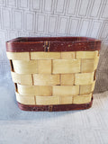 Woven Wooden Christmas Tree Basket Desk Organizer