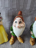 Walt Disney Productions Ceramic Snow White, Sleepy, and Bashful Figurine Set