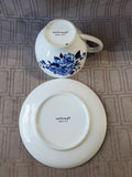 Teleflora Gift Blue Floral Teacup and Saucer Set