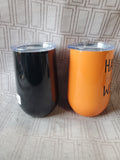 Pair of Halloween Metal Wine Tumblers
