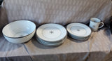 10 Piece Threshold Porcelain Snowflake Dish Set
