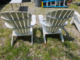 Two Crutchman Poly Adirondack Chairs + One Ottoman