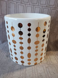 Ceramic White and Gold Toned Planter