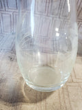Pasabahce Etched Glass Bud Vase