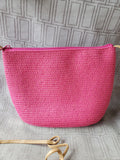 Kim Rogers Pink Woven Crossbody Bag