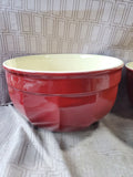 Williams-Sonoma Emile Henry Ceramic Maroon 3 Piece Nesting Bowl Set