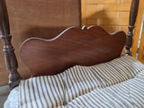 Vintage Colonial Doll Bed w/Canopy, Skirt, Mattress and Blanket