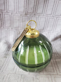 Apothercary Guild Green Glass Ornament Candle UNUSED