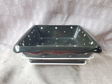 Temp-Tations Black and White Polka Dot Baking Dish with Wire Rack and Trivet (B)