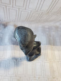 (B) Hand Carved Ebony Wood African Folk Art Statue