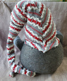 Stuffed Gnome with Posable Christmas Hat Doorstop