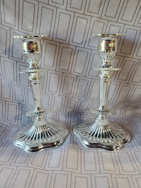 Pair of Silverplate Candlesticks