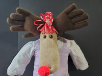 Hand Made Stuffed Moose Doll