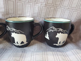 Set of 4 Bass Pro Shop Bear Silhouette Coffee Mugs