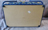 Blue Wicker Sunflower Sewing Basket
