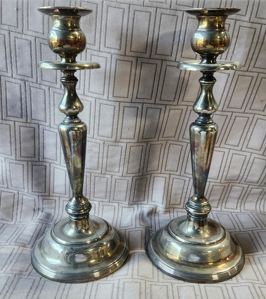 Pair of Silverplate Candlesticks