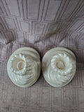 Pair of Ceramic Seashell Candle Holders