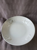 Crate and Barrel Embossed Fruit Ceramic Serving Bowl