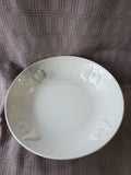 Crate and Barrel Embossed Fruit Ceramic Serving Bowl