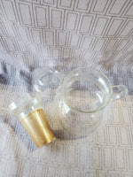 Clear Glass Teapot with Swiss Gold Steeper