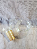 Clear Glass Teapot with Swiss Gold Steeper