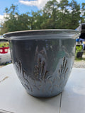 Large Decorative Glazed Pottery Planter