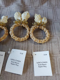 Set of 4 Leila's Linens Seashell Napkin Rings
