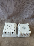 Pair of White Ceramic Berry Baskets