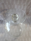 Clear Glass Pedestal Vase