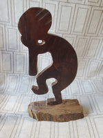 Carved Wooden Kokepelli Figurine