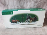 Department 56 Dickens' Village "Horses at the Lampguard" 3 Piece Figurine Set