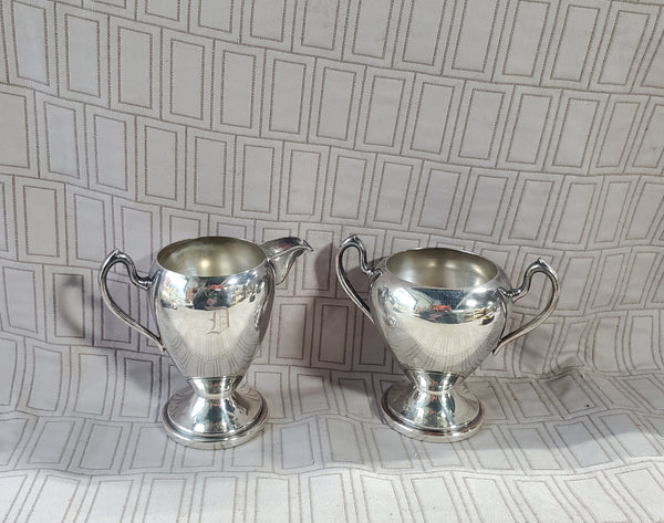 Gotham Silverplate Creamer and Sugar Set