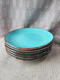Set of 6 Royal Norfolk Blue Ceramic Salad Plates