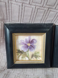 Pair of Small Framed Flower Prints
