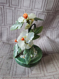 Carved Stone Floral Arrangement Paperweight