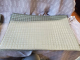 Set of 6 Sage Green Quilted Pattern Fabric Placemats