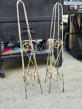 Two Iron Decorative Plant Supports