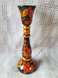 Russian Khokhloma Lacquerware Candlestick