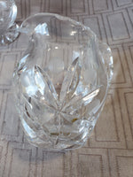 Heavy Clear Glass Creamer and Sugar Set